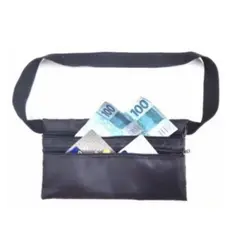 Doleira Pochete Porta Dolar Escondido Celular Anti-furto Preta