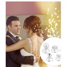 Cartão de pontos claros para cabelo penteado de primavera com strass 10 unidades
