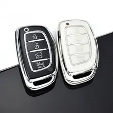 3 4 Botões Para Hyundai Tucson Santa Fe Rena Sonata Elantra Creta Ix35 Ix45 I10 I30 I40 TPU Carro Acessórios Da Tampa