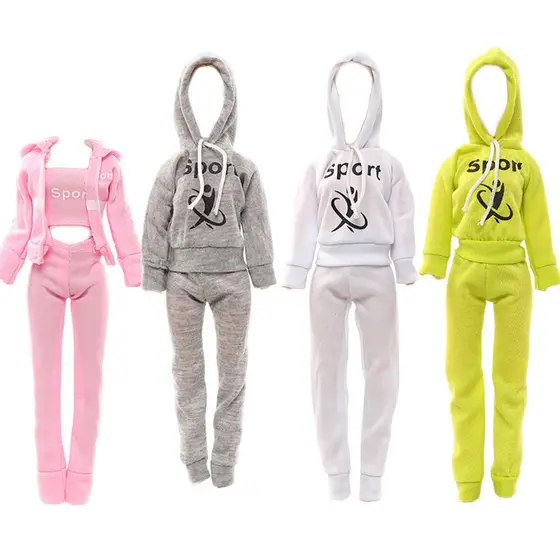 4 Conjuntos De Roupas De Boneca Para Bonecas De 11.5 Polegadas , Tops E Calças/Curtas/Saias , Vestidos De Moda Da