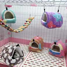 Inverno Quente Mini Pequenos Animais Casa Pet Bonito Rato gaiola Hamster Bunny Coelho Ninho Chinchila Ferrets Nest Bed