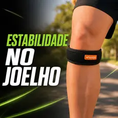 Joelheira Patelar Hidrolight Faixa Sub Patelar para Joelho Tendinite Patelar Alívio da Dor Preta