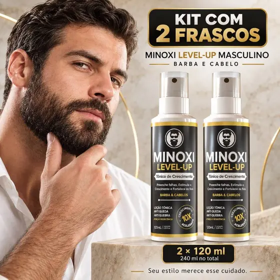 kit 2 Tônico Crescimento Capilar e Barba Spray 120ml Facil Aplicaçao Barba dos Sonhos - Original