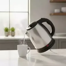 Chaleira Elétrica Inox 1,8L 110V Jarra Sem Fio Desligamento Automático Fervimento Rápido