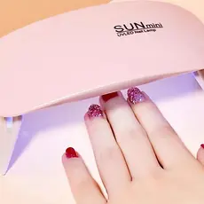Cabine Forninho Sun Mini Estufa 6w Led Uv Portátil De Unha Gel Acrigel Unhas