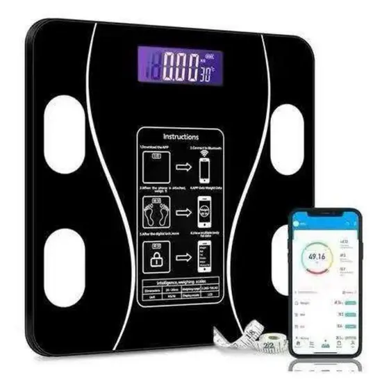 Balança Inteligente com Bioimpedância, App Integrado e Capacidade de até 180kg