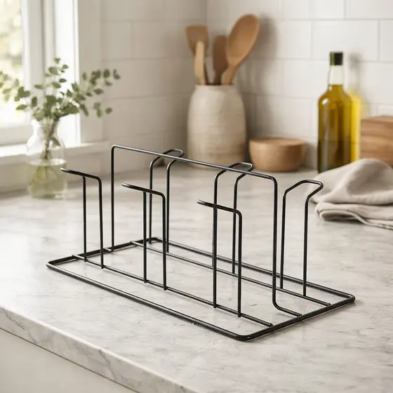 Porta Copo Escorredor Para 6 Copos Ferro Aramado Cores Cobre Branco Preto Promoção