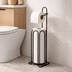 Suporte De Papel Higiênico Premium Para Banheiros e Lavanderia Capacidade 4 Rolos