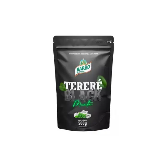 Erva Tereré Black Menta Extra Forte Barão De Cotegipe 500g - Refrescante Natural