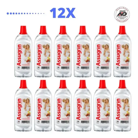 Kit 12 Adoçante Dietético Líquido Assugrin 200ml Diet Zero Calorias Adoce Sem Culpa