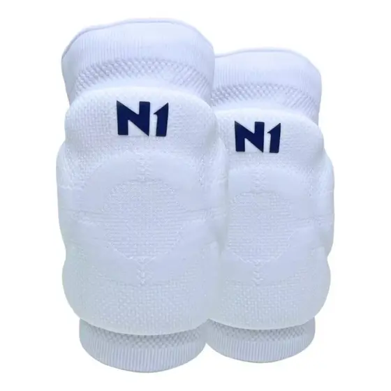 Joelheira Vôlei Profissional Knit 3d Spry N1 Sport Proteção - Branca Amortecedor Impacto Treino