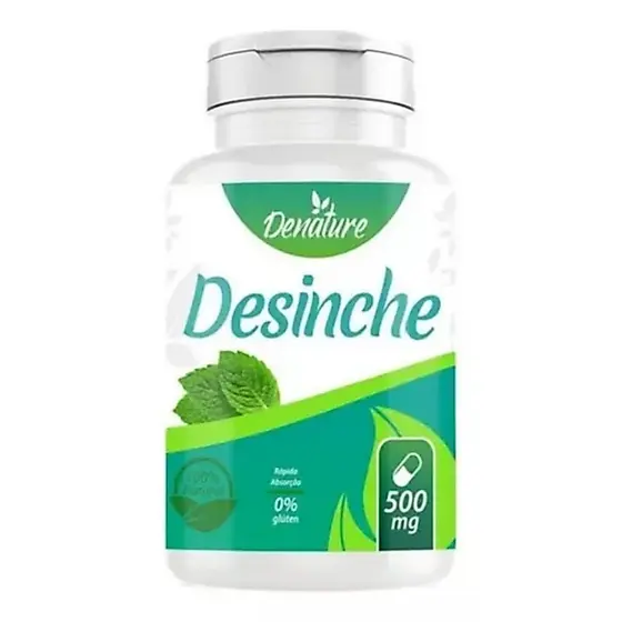 Desinche Termogênico 500mg 100 Cápsulas Denature - Emagrecedor Natural Queima Gordura Detox