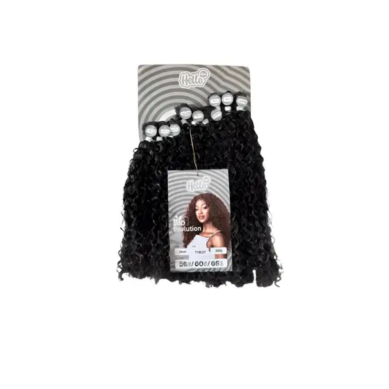Cabelo Cacheado Hello Hair Silver 65cm Fibra Sintética Aplique Tranças Cacheado Volumoso