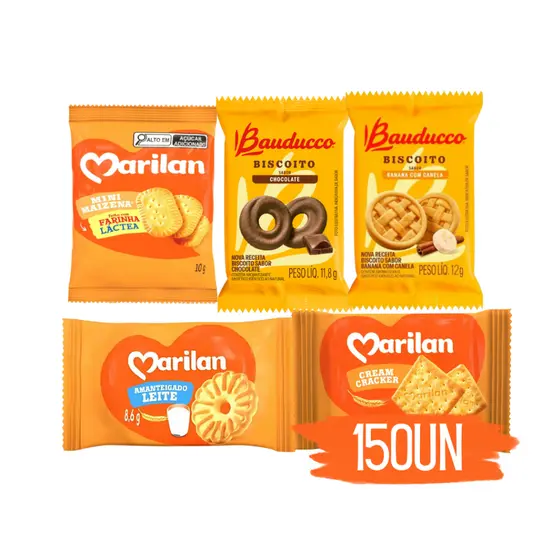 Kit Biscoitos Em Sache Marilan Bauducco 150 Und