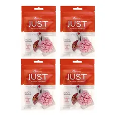 Kit 4 Petisco P/ Cães E Gatos Just Cubos De Pato 55g Natural Sem Corante Petisco Treino Recompensa