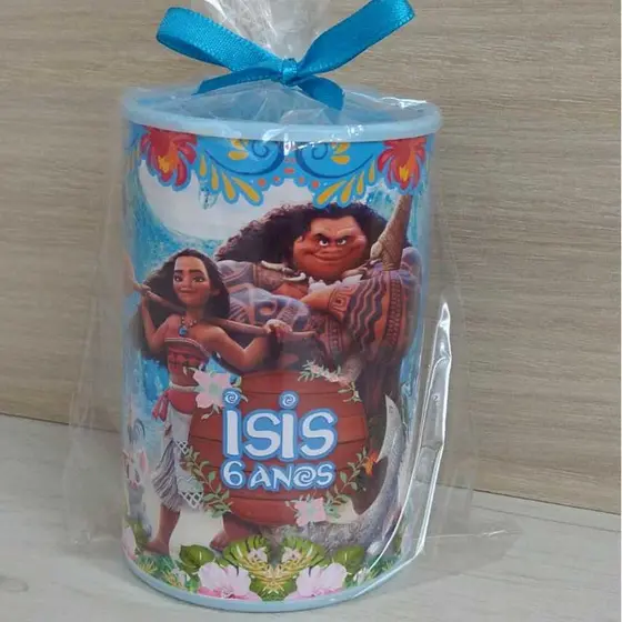 10 cofrinhos personalizado para festa infantil lembrancinha Moana