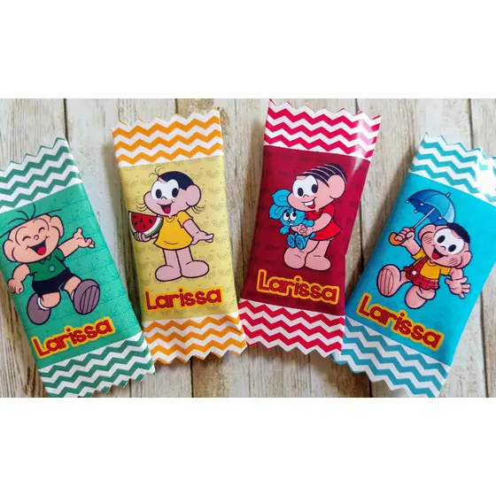 50 Balas personalizada para festa infantil Lembrancinha Turma da Mônica