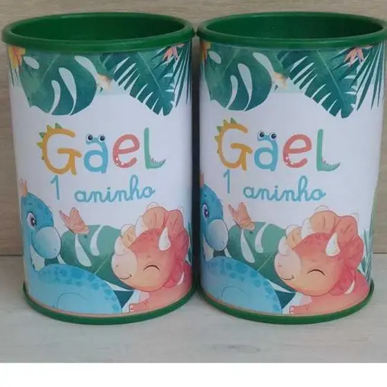 10 cofrinhos personalizado para festa infantil lembrancinha Dinossauro baby