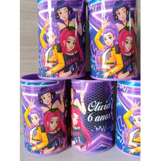 10  cofrinhos personalizado para festa infantil lembrancinha Guerreiras do k-pop huntrix