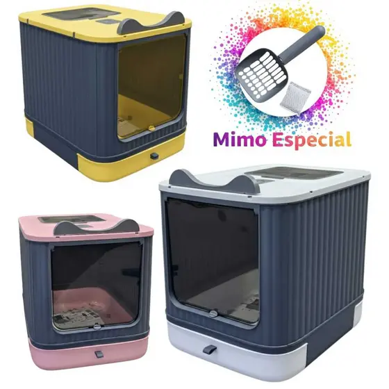 Caixa de Areia para Gato Fechada Quadrada Banheiro Pet Premium para Gatos