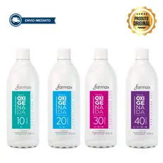 ÁGUA OXIGENADA CREMOSA 900ML FARMAX VEGANA PARA TINTURA E DESCOLORAÇÃO ENVIO IMEDIATO