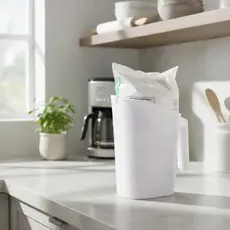 Porta Leite De Saquinho Organizador Cozinha Caneco Branco
