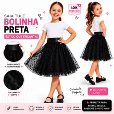 Saia Infantil em Tule Menina Varias Cores Ideal para todas as ocasiões...