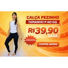 Calça Pezinho Feminina Legging Cintura Alta Super Confortável Elástica Ajuste Perfeito