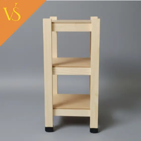 Estante Prateleira Para Decoração Casa Escritório 3 Prateleiras Madeira Crua Resistente Sala Quarto