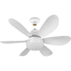 Ventilador de Teto 80W com Lâmpada Encaixe E27 Led  Silencioso e Inteligente com Controle Remoto