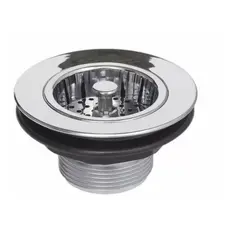 Válvula Americana para Pia de Cozinha 3.1/2X7/8'' Higiban 1822 303964 Metal c/ Porca ABS