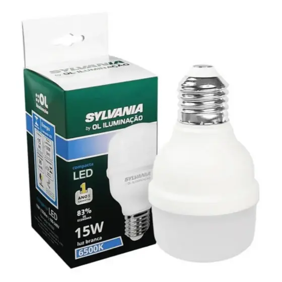 Kit 10 Lâmpada Compacta Led 15W 6500K Sylvania