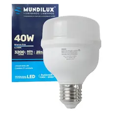 Lâmpada Led Super Bulbo 40w Bivolt Alta Potência Econômica