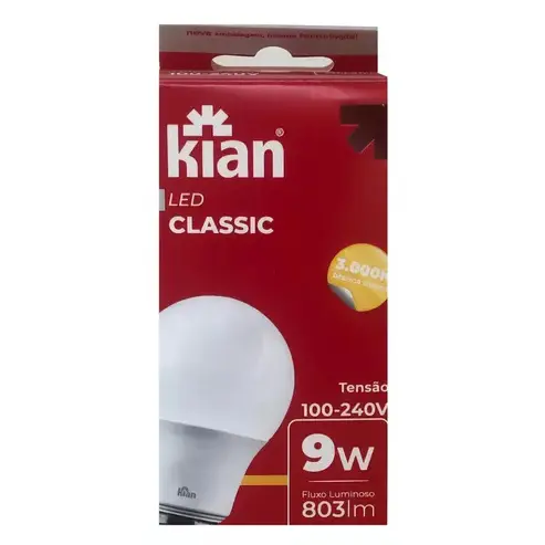 Kit 10 Lâmpada Led Amarela 9w 3000k Cor Da Luz Branco-quente 110v/220v