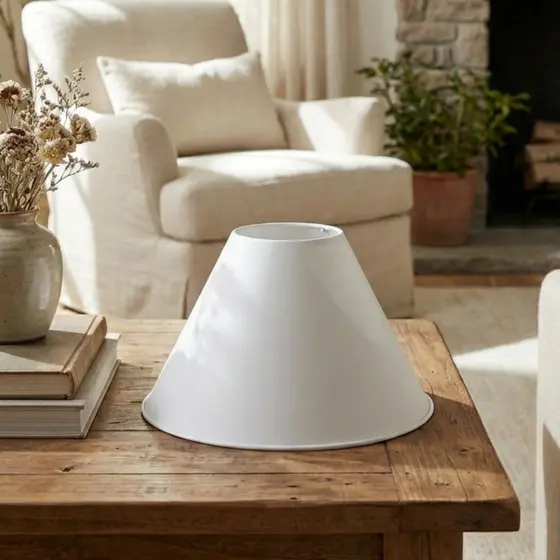 Cúpula Abajur Luminária De Mesa Quarto Plástica  23x12cm