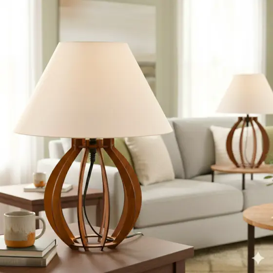 Kit 2 unidades Abajur Cupula Branco - Luminária Para Decoração Quarto e Sala
