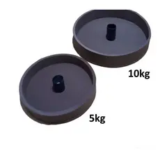 Formas anilhas de concreto Kit 10/5kg academia musculação crossfit