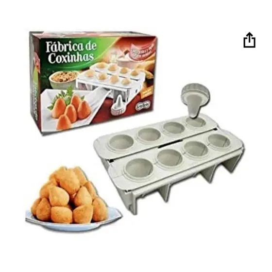 Formas Fábrica de Coxinhas Salgado Modelador 8 Coxinhas Prático Ligbrin