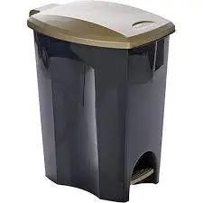 Lixeira Plástica Com Pedal  33 L Ecoblack Alta Qualidade Para Cozinha Banheiro Escritório
