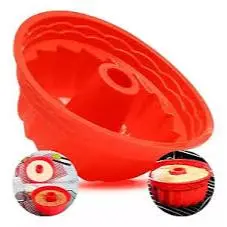 Assadeira Forma De Silicone Para Bolo Pudim Torta Mousse Forno AD