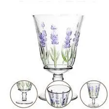 Jogo Taças de Vidro Sofisticado Agua 240ml 6 Pçs Lavanda Lyor