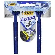 Barbeador Descartável Bic 3 Acqua Azul x 2 unidades - Bic