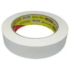 Fita Crepe 18mmx50m  1 Rolo  Geral Resistente Alta Fixação Pintura Artesanato Escolar
