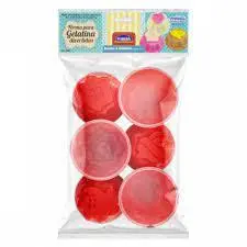 FORMA PARA GELATINA PUDIM SOBREMESA COM TAMPA 6 UNIDADES PLASUTIL