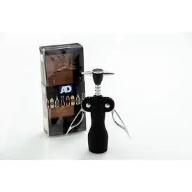 Saca Rolha Aço Inox Abridor de Vinho e Garrafas | Resistente e Prático Para Cozinha e Bar - AD
