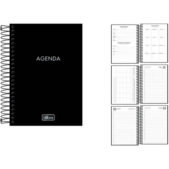 Agenda 2027 Diária Capa Dura A5 2027 92 fls. 129 mm x 187 mm - Tilibra