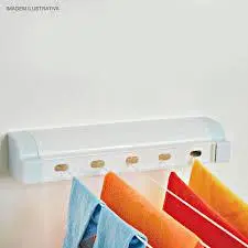 Varal Retratil Parede Automatico 5 Cordas Portátil Extensível Rotoflex Secalux