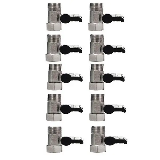 Kit 10 Adaptador/Conector Oxygen de Metal de 1/2" com saída de 1/4