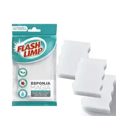 Kit 3 Esponja Mágica Flash Limp Remove Manchas e Sujeiras