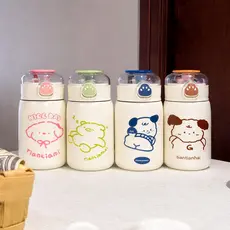 Garrafa Térmica 400ml Com Canudo Infantil Personagens Fofos
